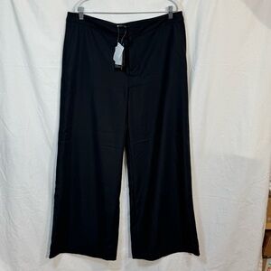 ExOfficio Women's Black Basilica Wide Leg Pants Size 14 Lightweight Travel wear